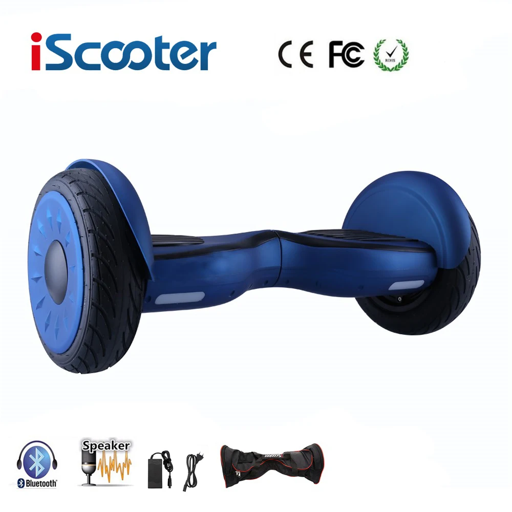 IScooter hoverboard bluetooth 10 дюймов двухколесный умный самобалансирующийся скутер электрический скейтборд с динамиком Hover board UL2722 - Цвет: Blue n bag