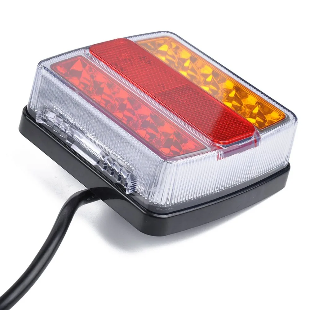 Светодиодный задний катафот световой индикатор рулевого управления тормозной грузовик прицеп задний фонарь красный и желтый