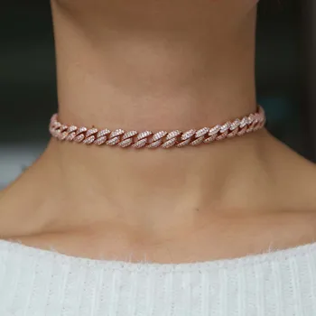 

Slider Extender Chain For women Jewelry latest delicate sparking cz rose gold Adjustable multi layer choker cz Necklace