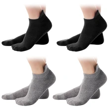 2 пары в упаковке носки для йоги Для женщин детские колготки с ручками с низким вырезом, спортивные носки для фитнес, Йога, Пилатес Барре балет тренажерный зал для танцев