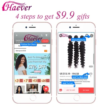 Haever 4x4 Short Lace Closure Human Hair Bob Wigs Water Wave Brazilian Remy Hair Lace Wig Pre Plucked Hairline Human Hair Wigs 6