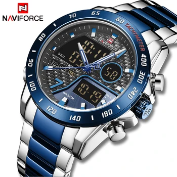 

NAVIFORCE Watch Men Luxury Brand Dual Display Watches Men’s Sports Quartz Wristwatch Analog Digital Male Clock Relogio Masculino