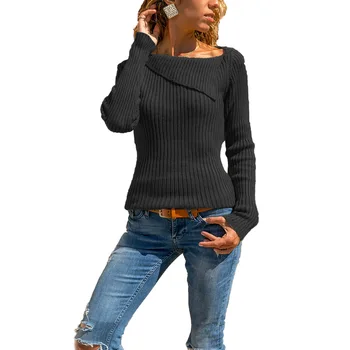 

Fashion Pullover women's sweater autumn winter O-neck long-sleeved Slim bottoming Tops Female Knitted clothing 2019 Big size 5XL