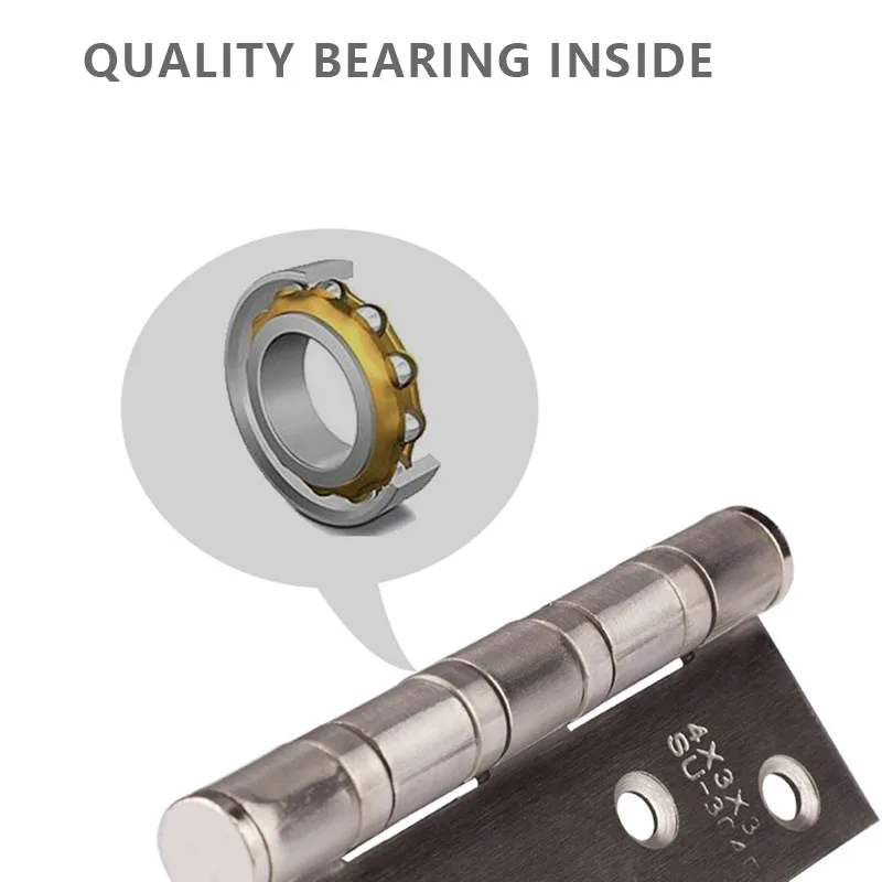 brushed nickel and bronze color stainless steel 4" house Door Hinge open 270 degree Hinge with screws