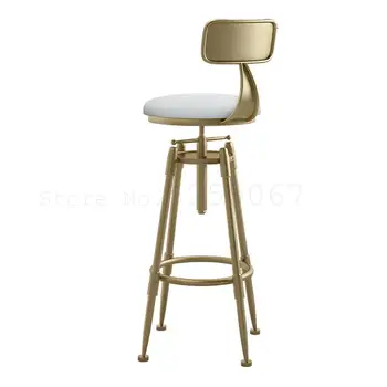 

Nordic bar chair wine rotating chair wrought iron high stool bar stool simple dining chair