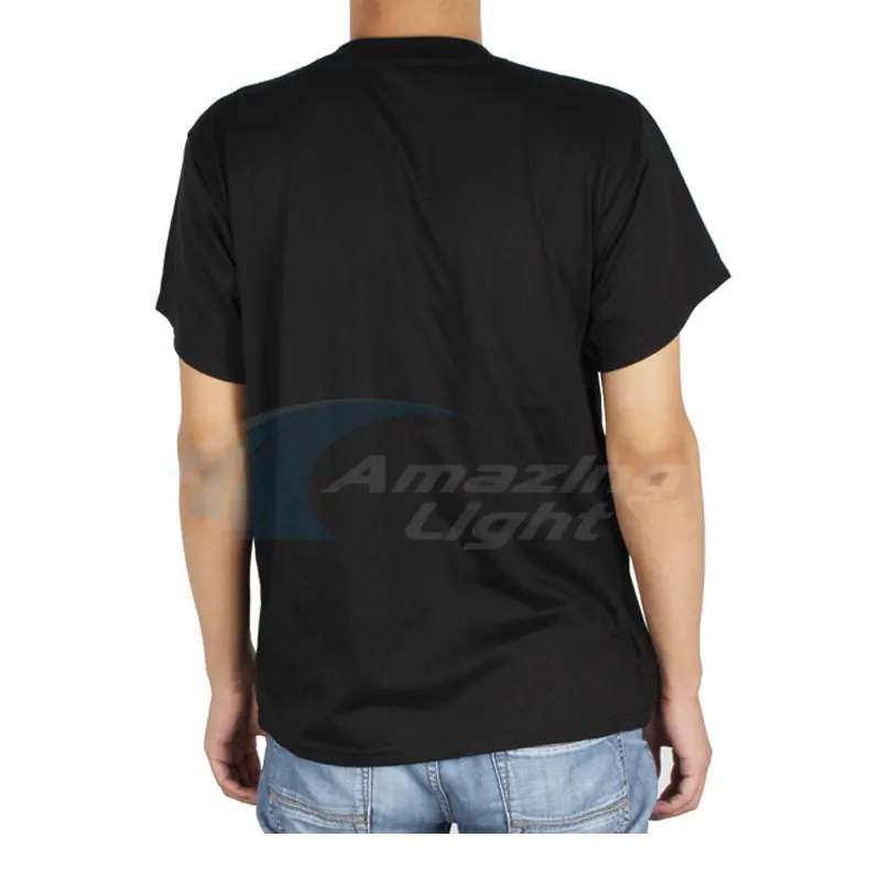 Birthday Party 100% Cotton Led Light Up El Panel T-shirt Music Activated Flashing El Panel T-shirt 6