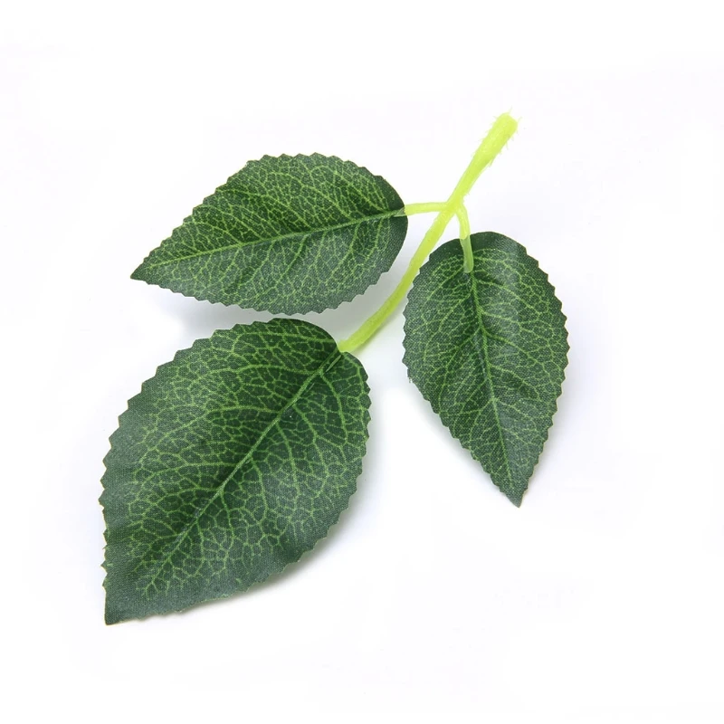 Искусственный шелк листья розы для украшения свадьбы DIY Скрапбукинг Ремесло 72XF