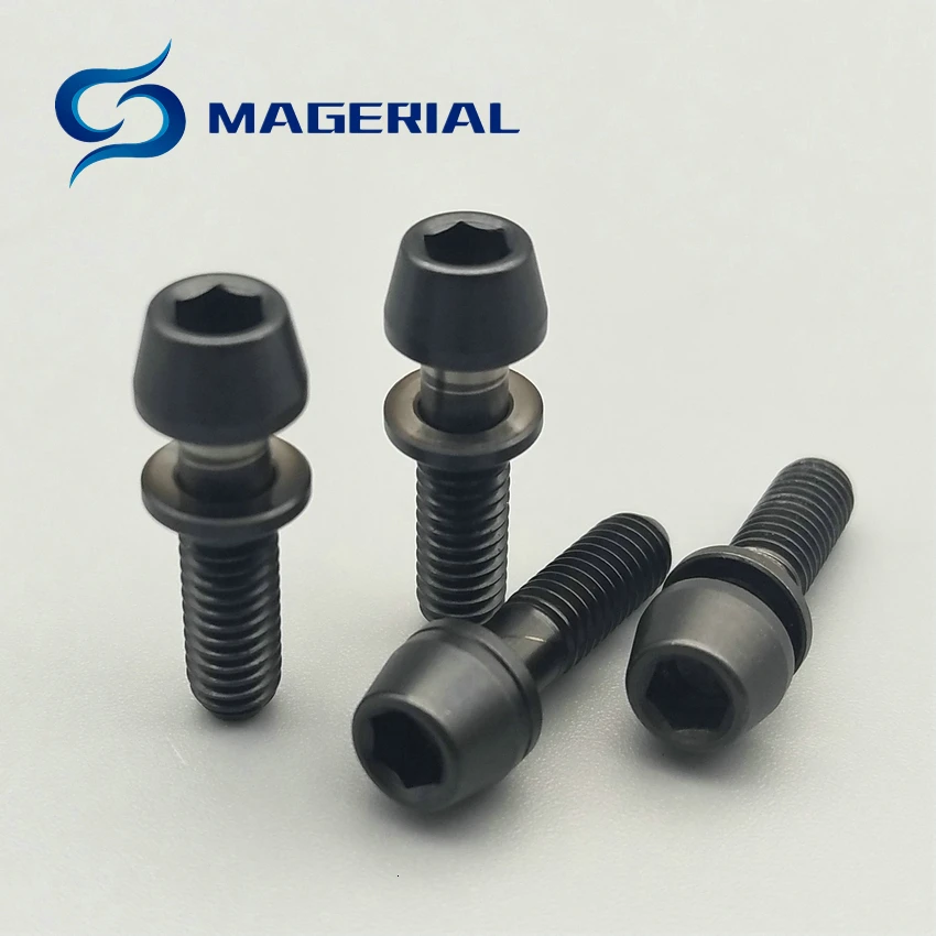 Титановые болты M4x15mm для Ritchey C260 Stem Capitive шайба Gr.5 оригинальная многоцветная конусная головка шестигранный винт Ti крепеж