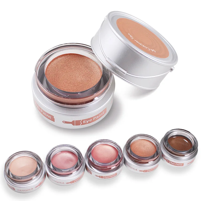 Shimmer Eye Shadow Wet Nude Одноцветный светящийся хайлайтер пигмент Косметические Глаза Лицо Макияж осветлитель макияж тени для век