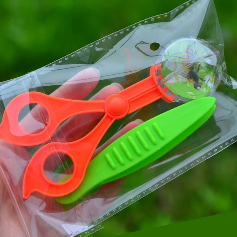 Herramienta de estudio de insectos para niños, Kit de juguete de exploración de naturaleza, pinzas de tijera