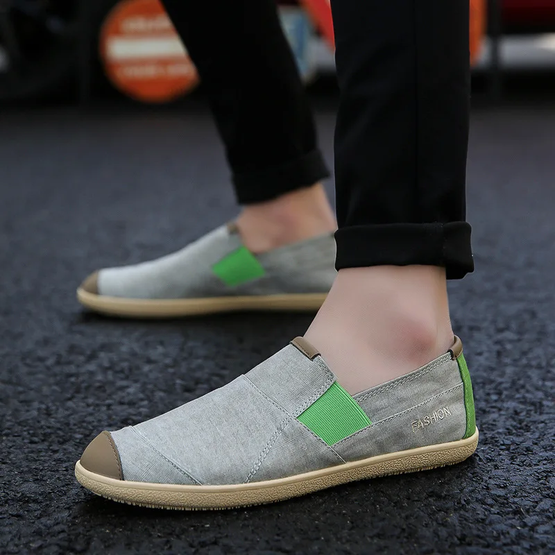

2019 Summer New Style MEN'S Canvas Shoes Classic Retro Retro Wash Cloth Foot Covering Slip-on MEN'S Casual Shoes