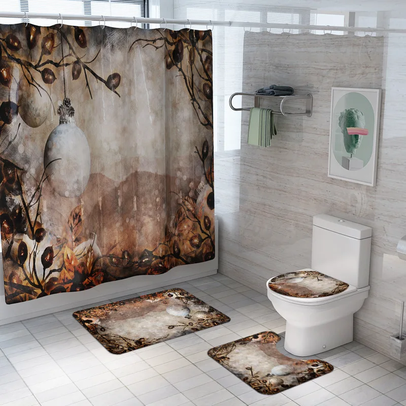 Водонепроницаемая занавеска для ванной душевая набор ковриков Впитывающий