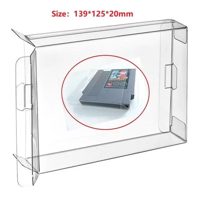 

H 50Pcs Clear Cartridge Case Sleeve Protector for NES Games Cartridge