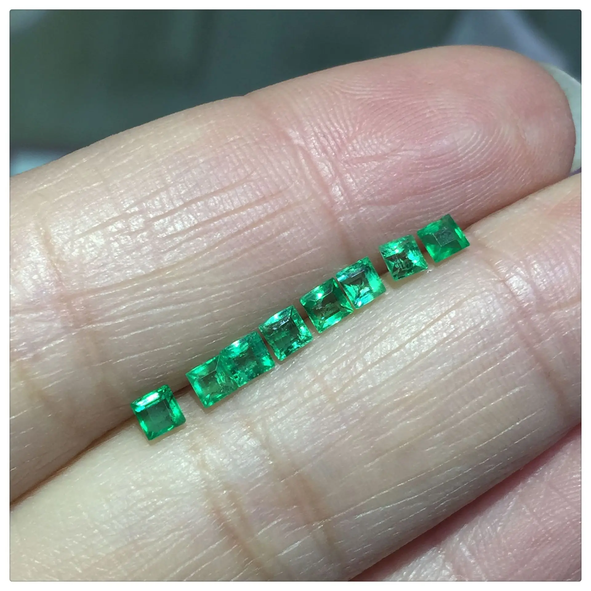 truly precious Squar natural loose gemstones emerald bijoux femme green gem for ring necklace bracelet stone joyas edelstenen