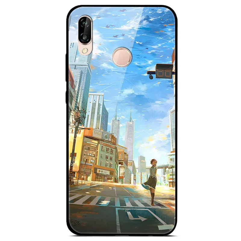 13 Закаленное стекло Чехол для Huawei P20 Lite Чехол Жесткий ПК Красочный чехол для Huawei P20 Pro Бампер Чехол для телефона P 20 P 20 Pro Lite Coque - Цвет: 13