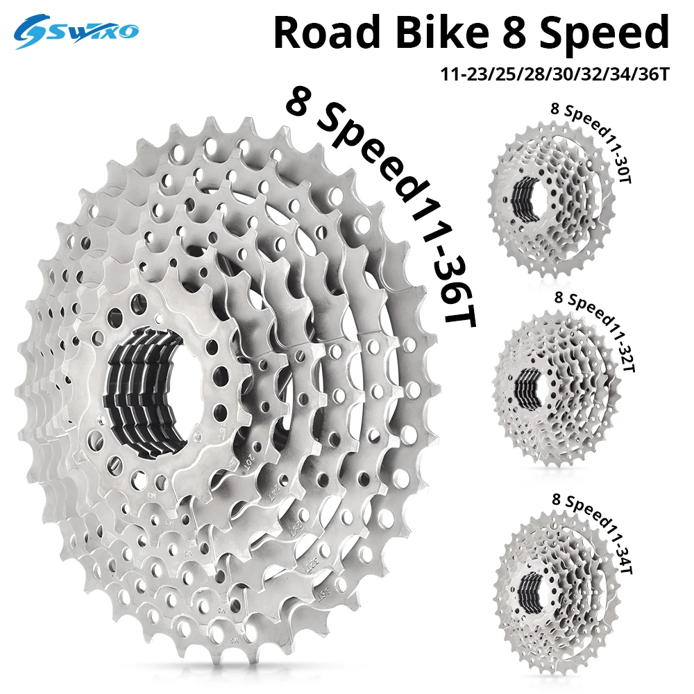 SWTXO Road Bike Cassette 8 Speed Velocidade 11-23T/25T/28T/32T/34T/36T Bicycle Freewheel MTB Sprocket for SHIMANO SRAM | Спорт и