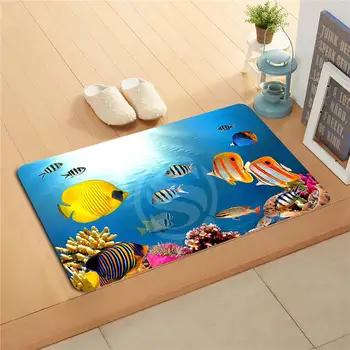 

v&26 Custom The undersea world Doormat Home Decor Door mat Floor Mat Bath Mats foot pad L7.11#n26