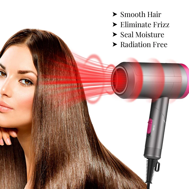 Voltage Hair Dryer for Home and Travel Use Folding Handle Blow Dryer with Tourmaline Ceramic Thermostatic Negative Ion Hair Drye