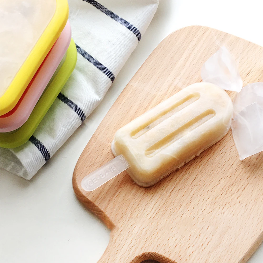 New Classic Mini Cute Diy Ice Cream Molds Maker Reusable Popsicle Molds Soft Silicone Hand Made Ice Cream Pop Mold For Kids