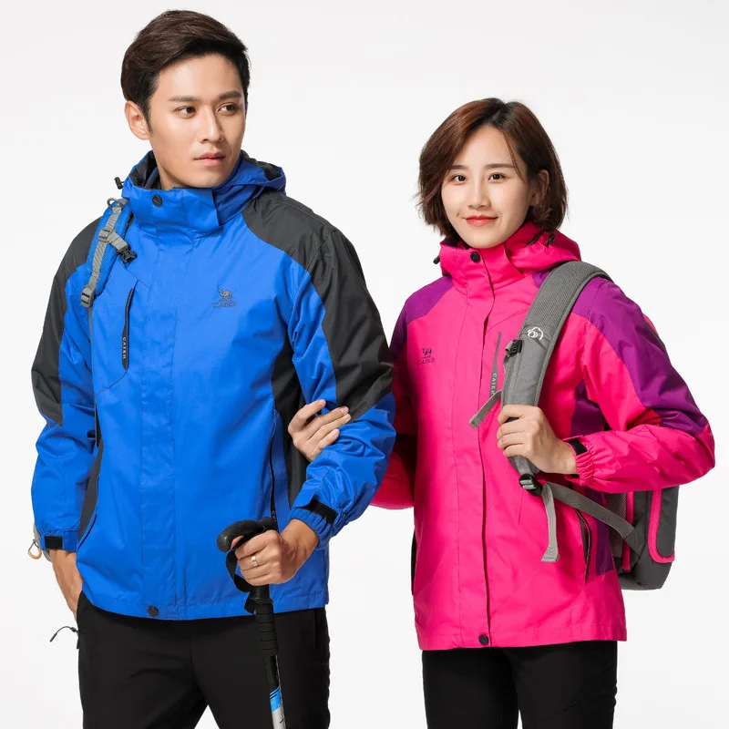 

Outdoor Waterproof Jacket Men's Brushed And Thick Women's Three-in-One-Piece Deconstructable Waterproof And Breathable COUPLE'S