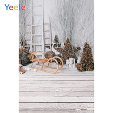 Yeele Рождественская вечеринка фотосессия сосновые сани Ins деревянные фотографии фоны персонализированные фотографические фоны для фотостудии