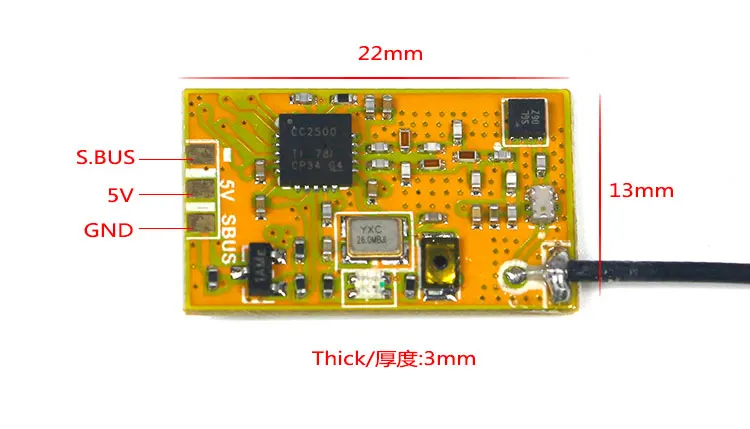 LDARC RX800 PRO 2.4G Receiver Compatible with FUTABA S-FHSS Transmitter Remote Control | Игрушки и хобби