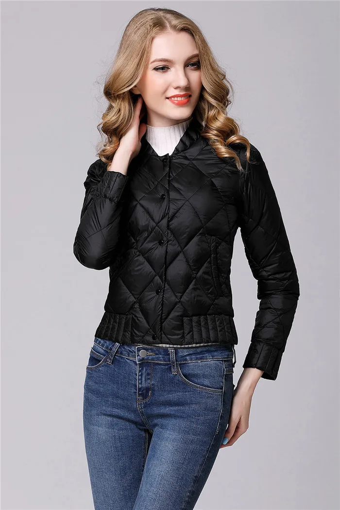 Plus Size 3XL Winter Ultra Light White Duck Down Jacket Women Warm Short Down Coats Female Slim Outerwear - Цвет: As Picture