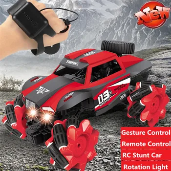 

Electric Watch & Remote Control 2 to 1 Gesture Sensor RC Stunt Car With flash lights Climbing off load buggy off RC Drift Cars