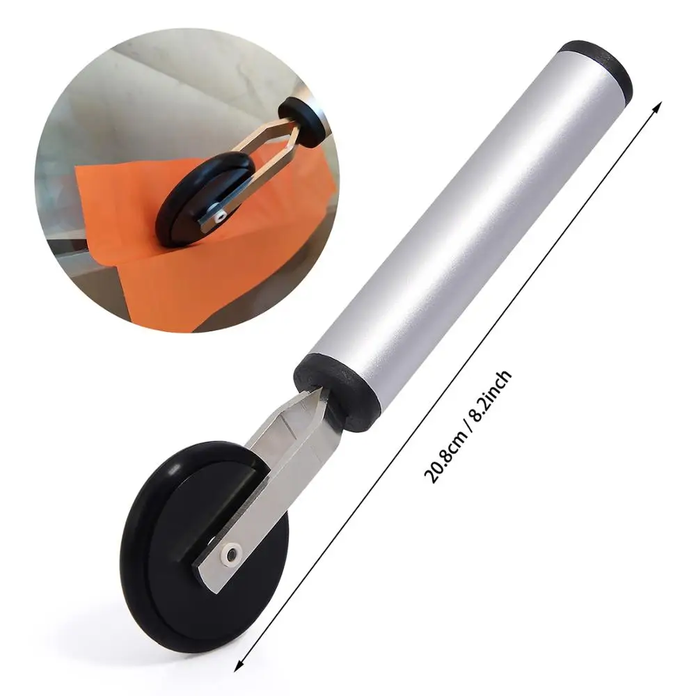 FOSHIO Vinyl Tint Rolling Wheel Sponge Anti-Static Squeegee Uneven Surface Gap Film Install Auto Wrapping Roller Car Repair Tool