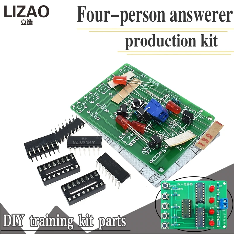 Набор для сборки четырех человек 4 канальная печатная плата обучения сварке