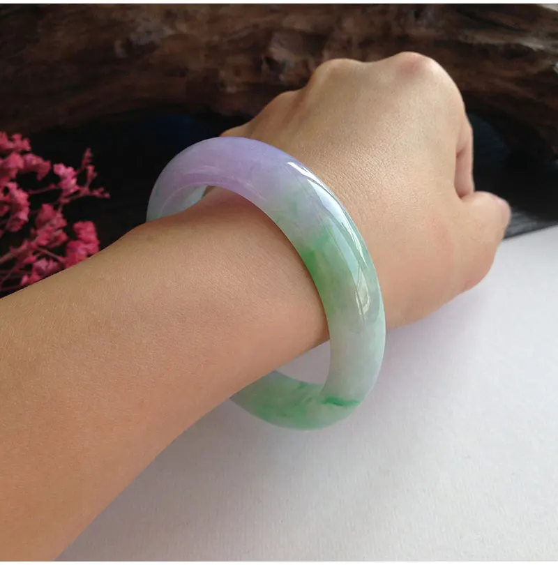 

Send Certificate Jewelry Natural Burmese Emerald Light Green Light Purple Bracelet Elegant Princess Fashion Jewelry 2021 New