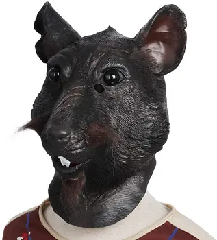 

Splinter latex Mask mouse Iguana Animal Head Full Face full head Halloween Costume Disguise cospaly costume for Adults.