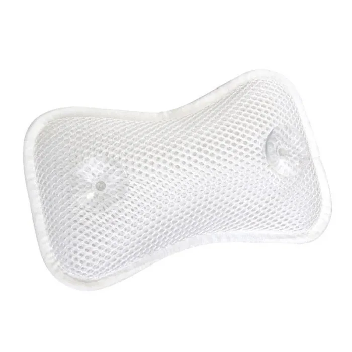 Newly Spa Bath Pillow With 2 Suction Cup Head Shoulder Neck Support Non-Slip Mesh Tub Pillows