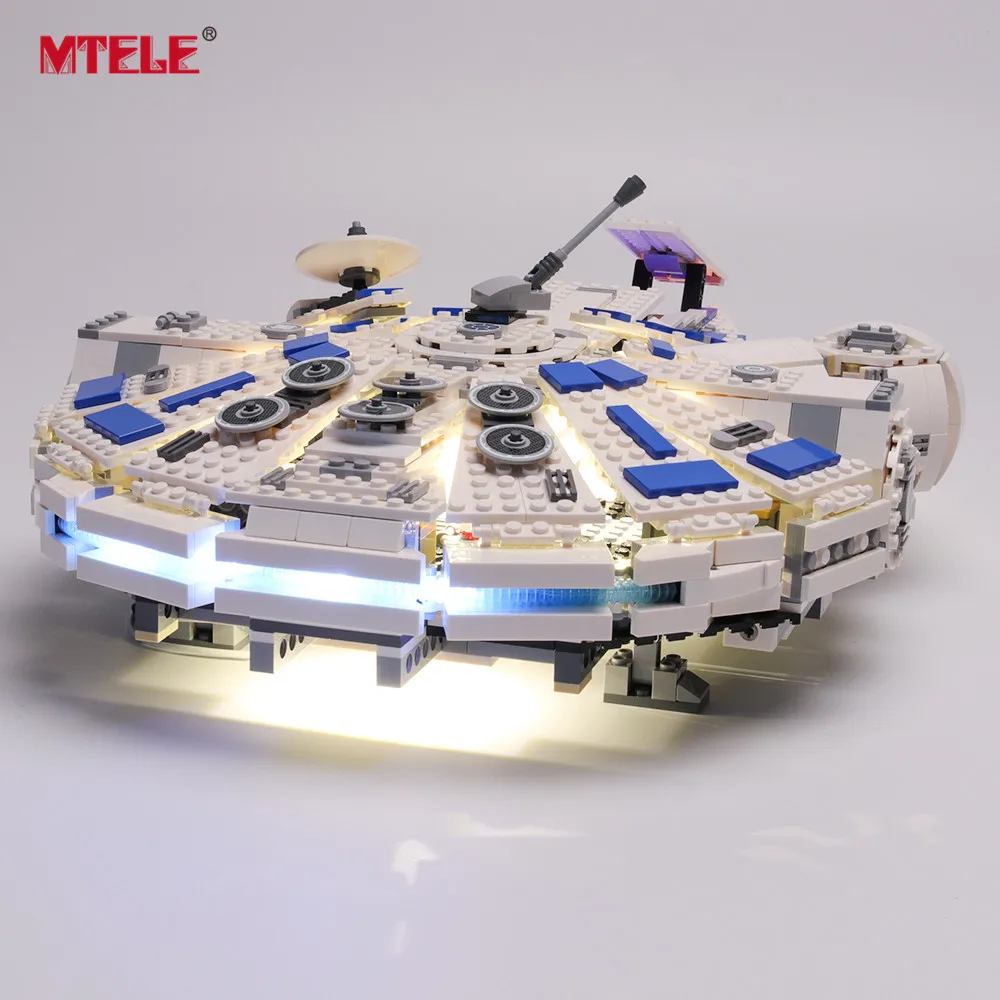 

MTELE Brand LED Light Up Kit For Star war Story Kessel Run Millennium Model Falcon Lighting Set Compatile With 75212