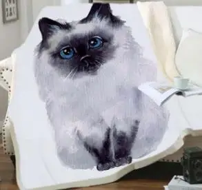 2 Прямая одеяло с рисунком кота для детей 130*150 см/150*200 см плюшевый плед на кровать Диван Постельные принадлежности для мальчиков пледы - Цвет: 2