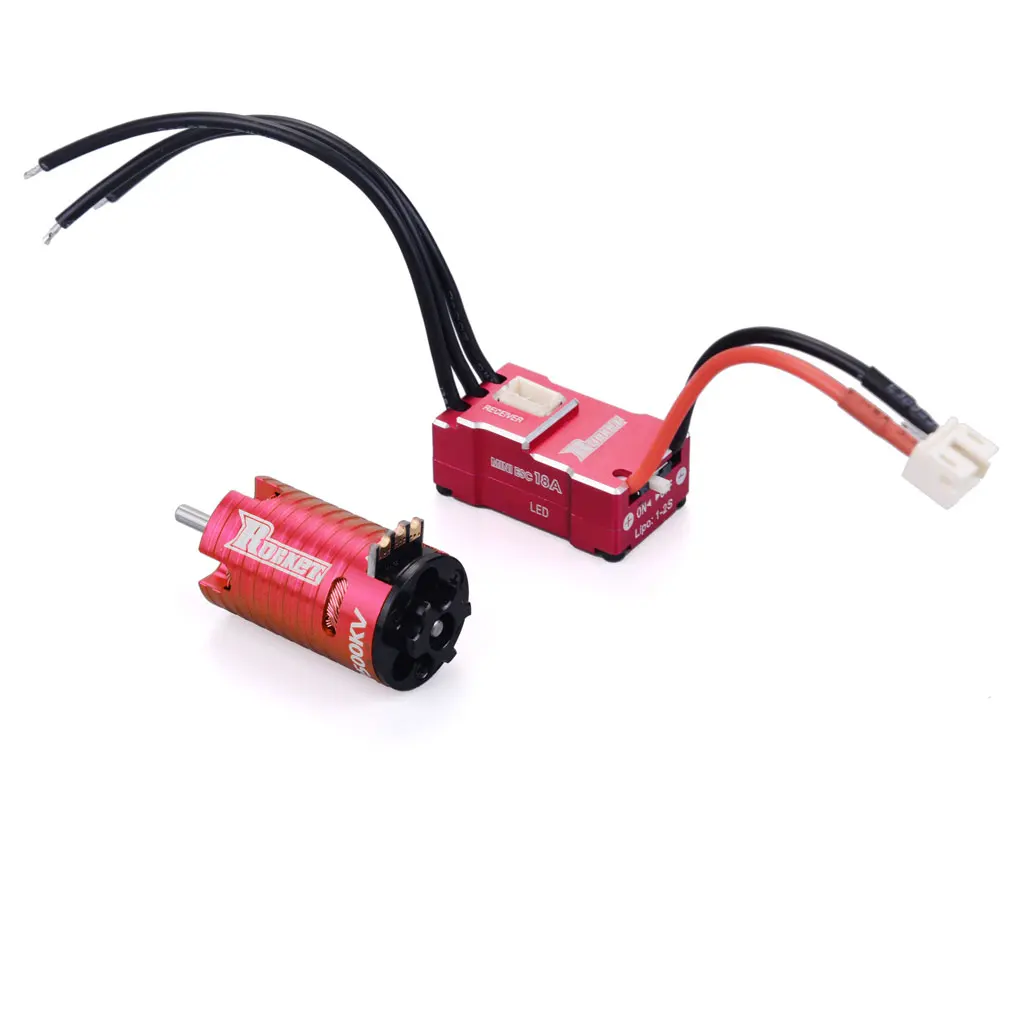 High-Performance Rocket Mini Brushless Motor with 18A ESC for RC Cars