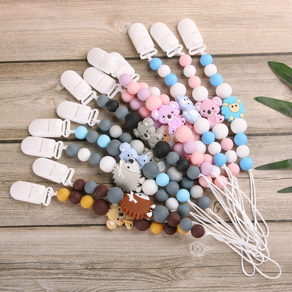 Cute Baby Pacifier Chain Dummy Holder Clip Baby Feeding Teether Rope