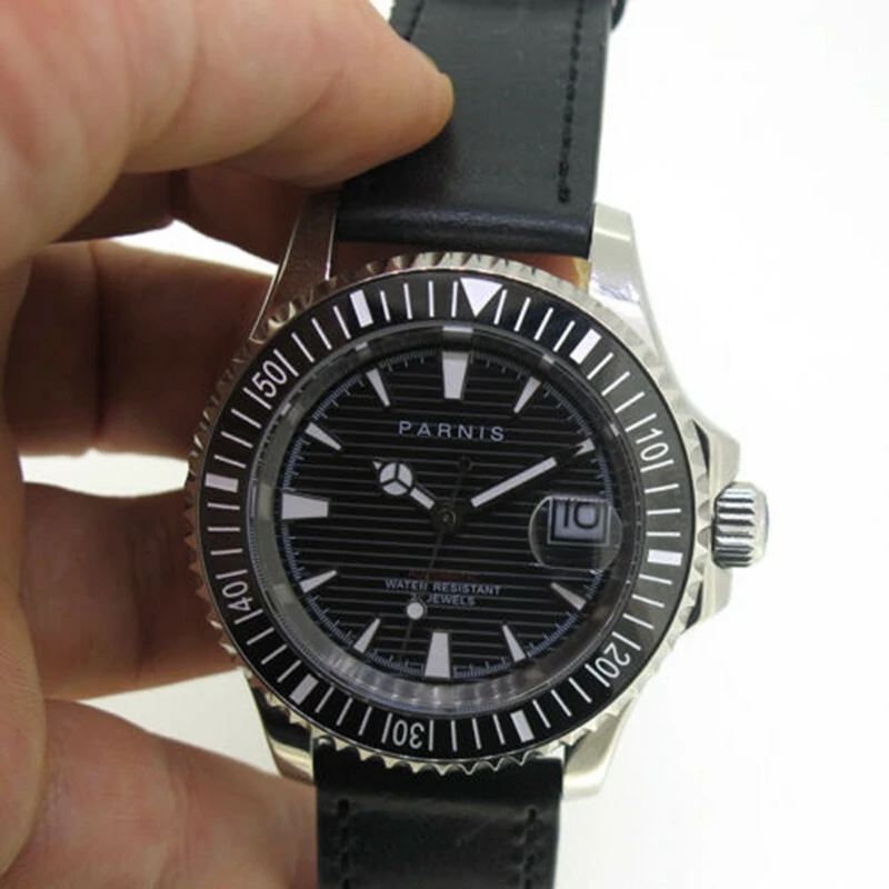 Parnis 40 мм автоматические механические мужские часы Diver 21 драгоценность Miyota8215 сапфировое стекло Мужские часы Топ люксовый бренд часы