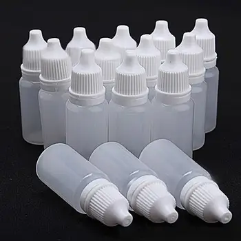 

5 Pcs Durable 5ml/15ml/20ml/30ML/50ML/100ML Empty Plastic Squeezable Dropper Bottles Eye Liquid Dropper Press Refillable Bottles