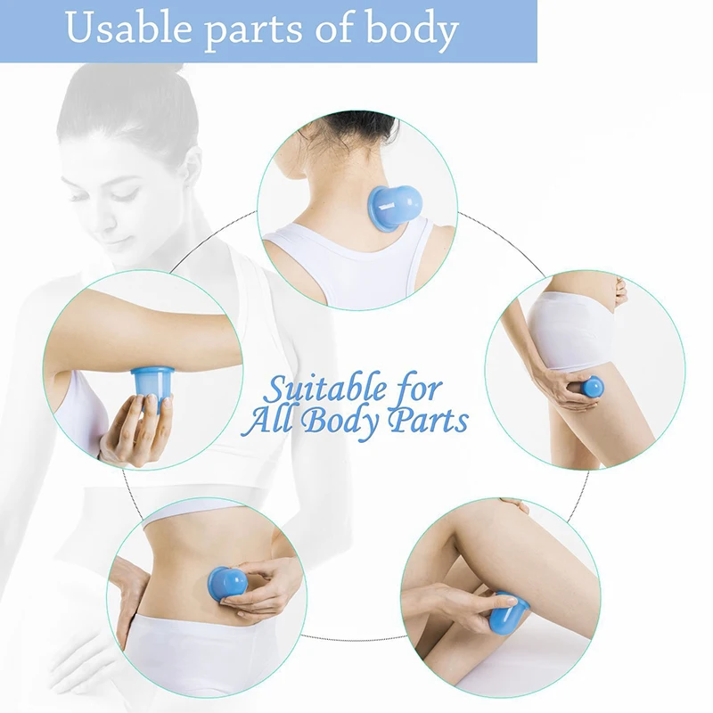 Silicone Anti Cellulite Suction Cups Body Pain Relief Therapy Kit