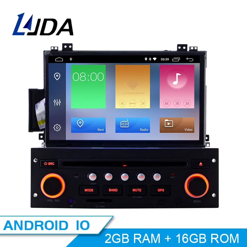 Автомобильный мультимедийный плеер LJDA автомагнитола на Android 10 с GPS DVD CD Wi-Fi для Citroen
