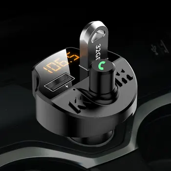 

Fm Transmitter Modulator Bluetooth 5.0 Adapter Battery Voltage Car Kit Audio MP3 Player Dual USB Charger Smartphones Charger