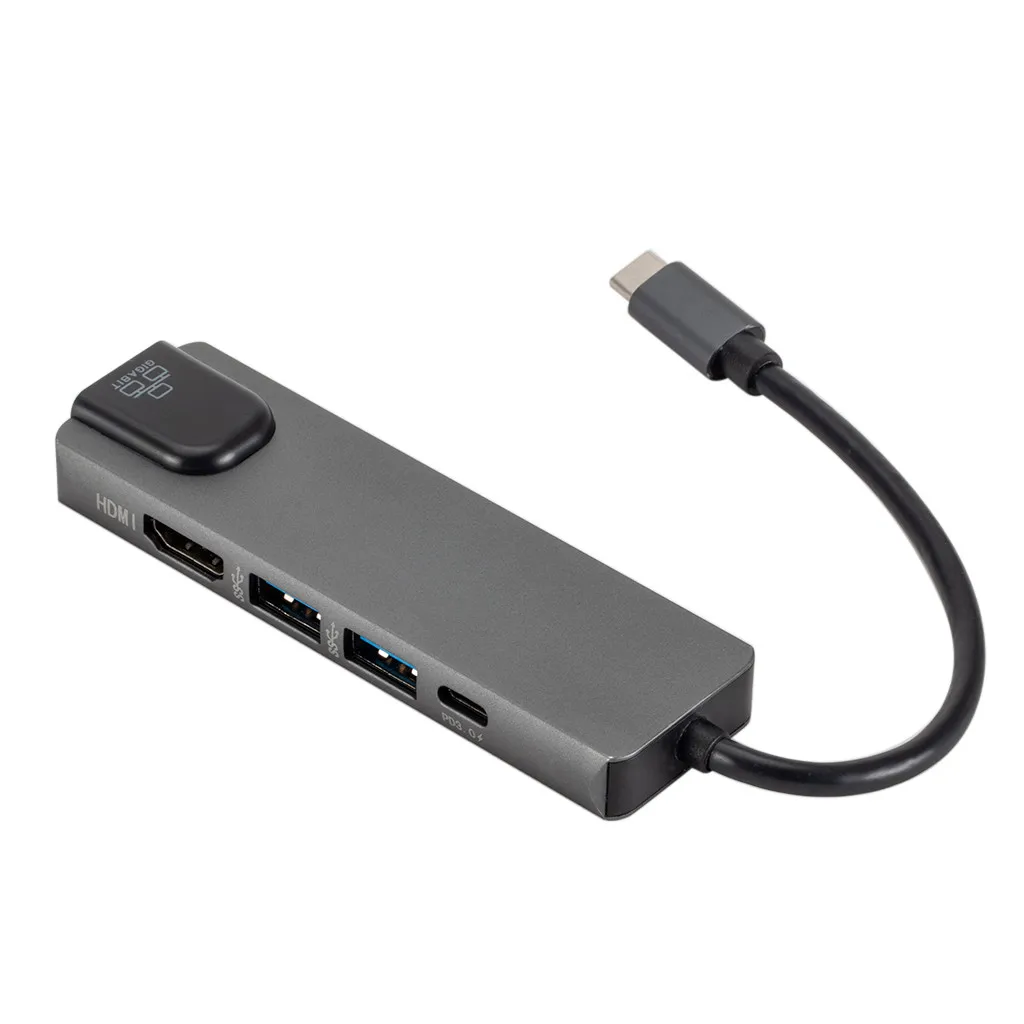Ouhaobin USB Ethernet USB 3,0 к RJ45 концентратор type-C к HDMI Кабель-адаптер 2 порта USB3.0 с зарядным портом для мобильного телефона
