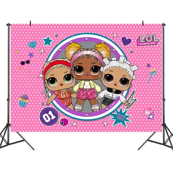 

LOL Surprise Backdrop for Birthday Party decorator Newborn Baby Shower Photography Background Photo Booth Studio