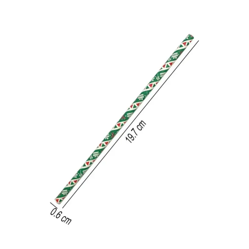 25 шт одноразовые соломинки для питья, Рождественский дизайн, Биоразлагаемые бумажные соломки для праздника, свадьбы, дня рождения, вечеринок, Декор - Color: A1