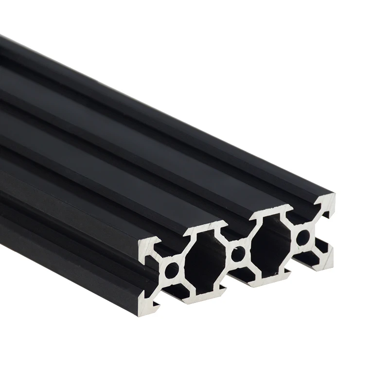1PC BLACK 2060 V-Slot European Standard Anodized Aluminum Profile Extrusion 100-800mm Length Linear Rail for CNC 3D Printer