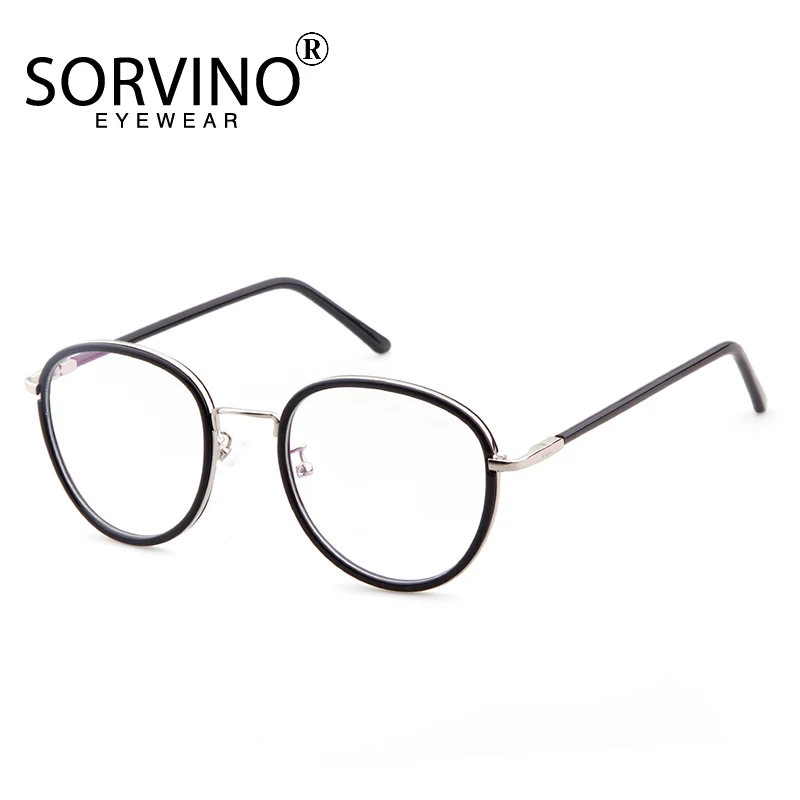 

SORVINO Metal Frame Sunglasses 2020 New Fashion Retro Wild Round Goggles Simple Flat Mirror Oculos De Grau Women Sun Glasses