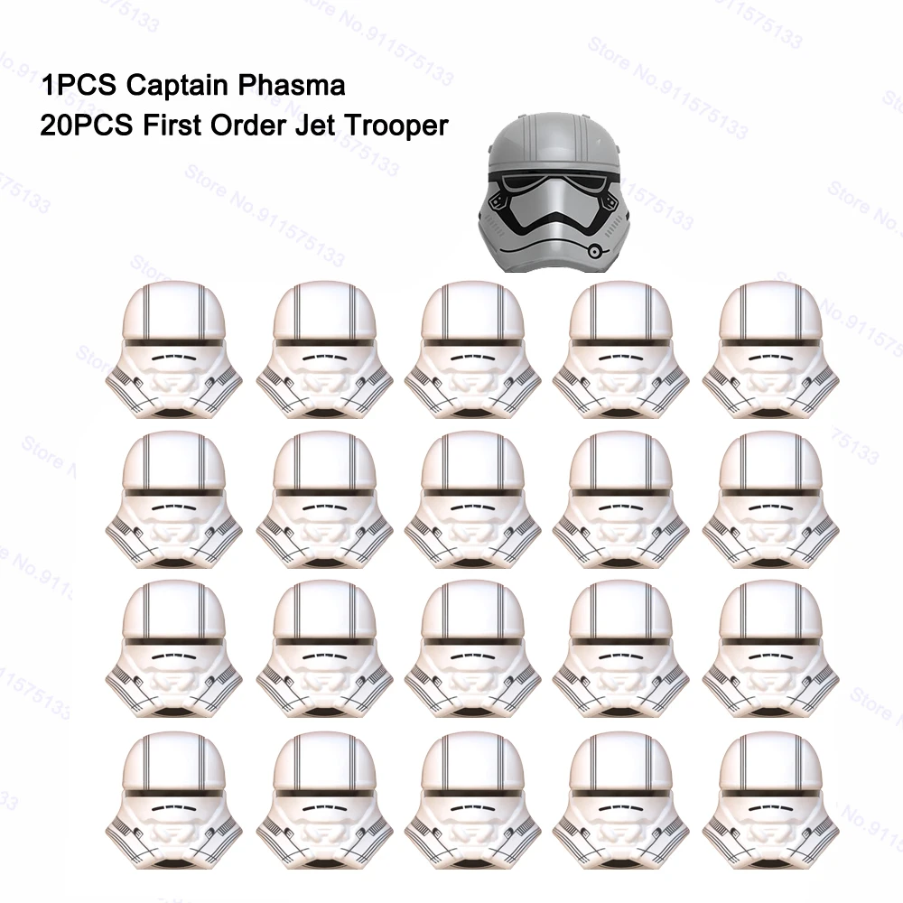 21pcs Captain Phasma with Clone First Order Trooper Snowtroopers Jet Stormtroopers Building Blocks Bricks Star Figures Wars Toys