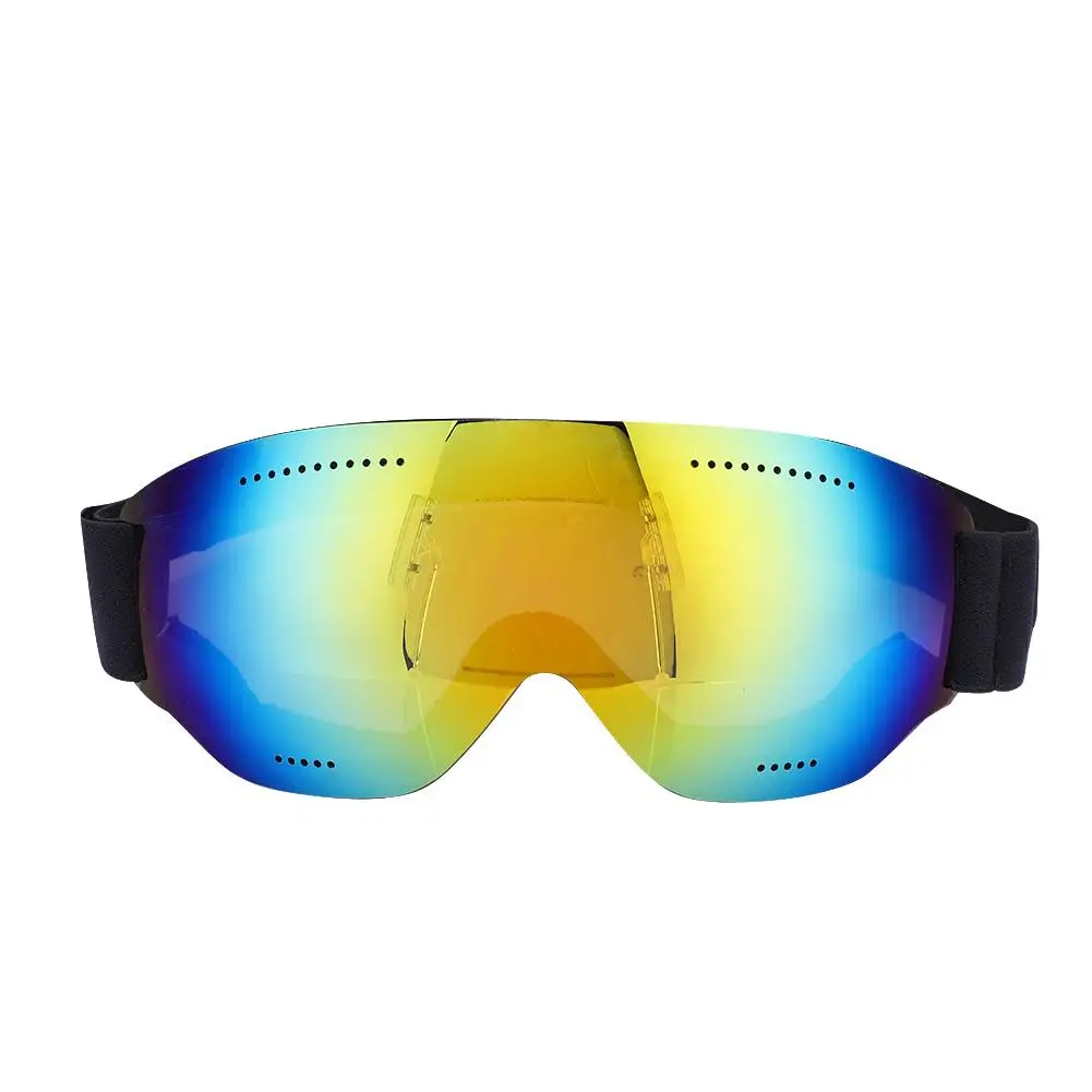 Лыжные очки, однослойные, УФ, анти-туман, большие Лыжные маски, очки для катания на лыжах, снега, сноуборда, очки для мужчин и женщин, лыжные очки - Цвет: Золотой