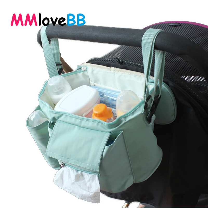 MMlovBB, детская коляска, органайзер, сумка для мумии, сумка для подгузников, крюк, детская коляска, водонепроницаемая, большая емкость, аксессуары для коляски, для путешествий